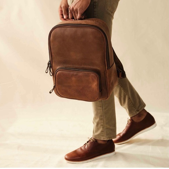 Nisolo Brown Cordoba Backpack - Picture 3 of 10